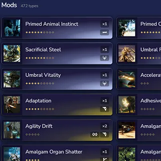 所持 MOD がびっしり並んだ一覧